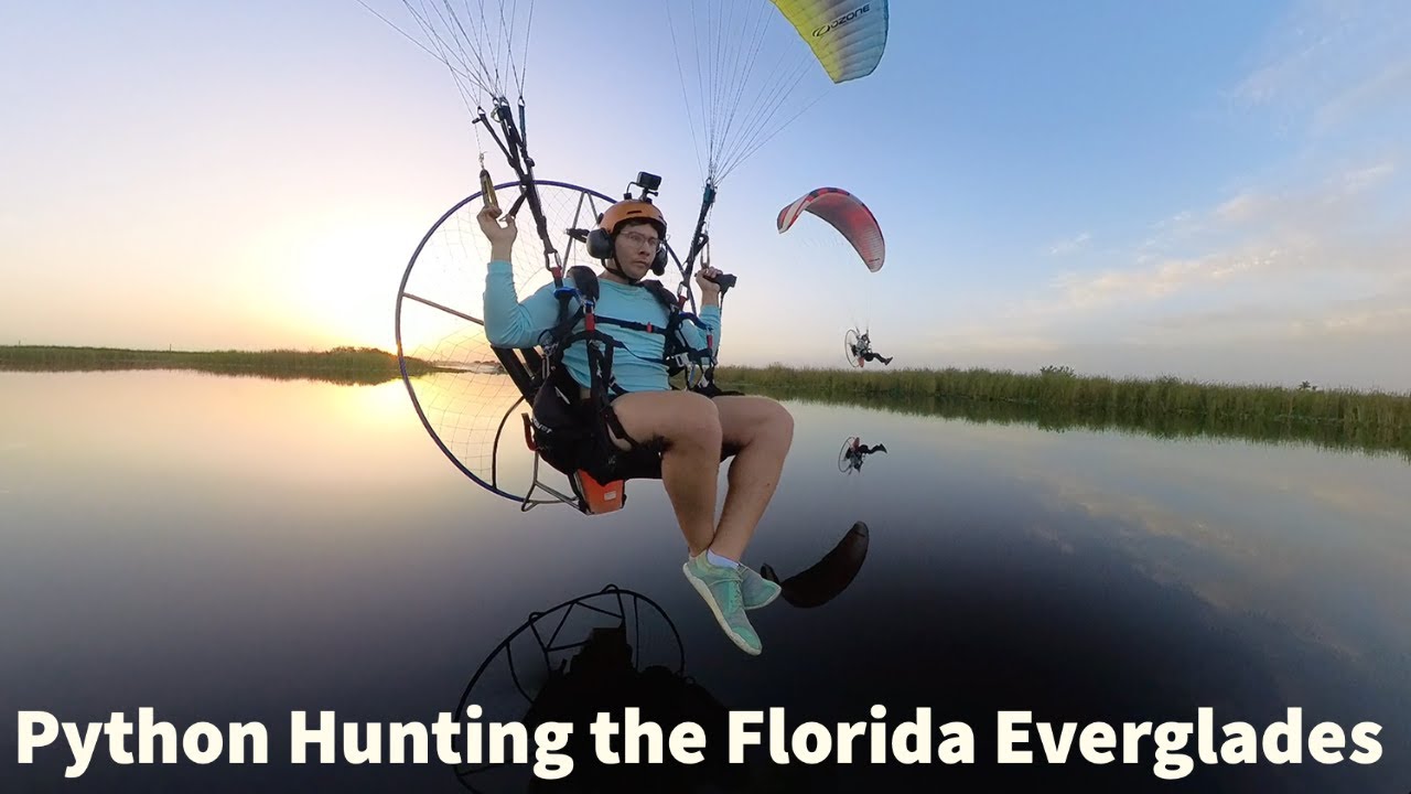 Python Hunting On Our Paramotors In The Everglades - YouTube