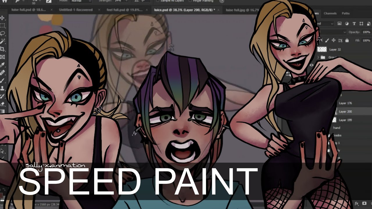 {SPEED PAINT} of the animation my OCs - YouTube
