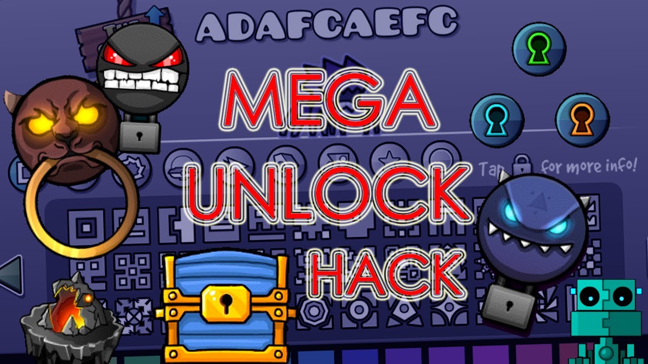 UNLOCK ALL ICON AND DEMON GUARDIAN KEY!!! MEGA UNLOCK HACK Geometry
