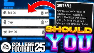 The Best Pitch To Choose in College Football 25 Dynasty! Should You Hard Sell, Soft Sell, or Sway? screenshot 1