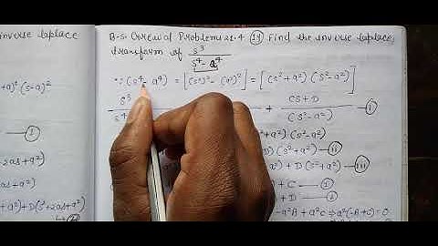 Inverse Laplace transform of s^(3)/[s^(4)-a^(4)] || B.S Grewal problem:-21.4 Question number:-14