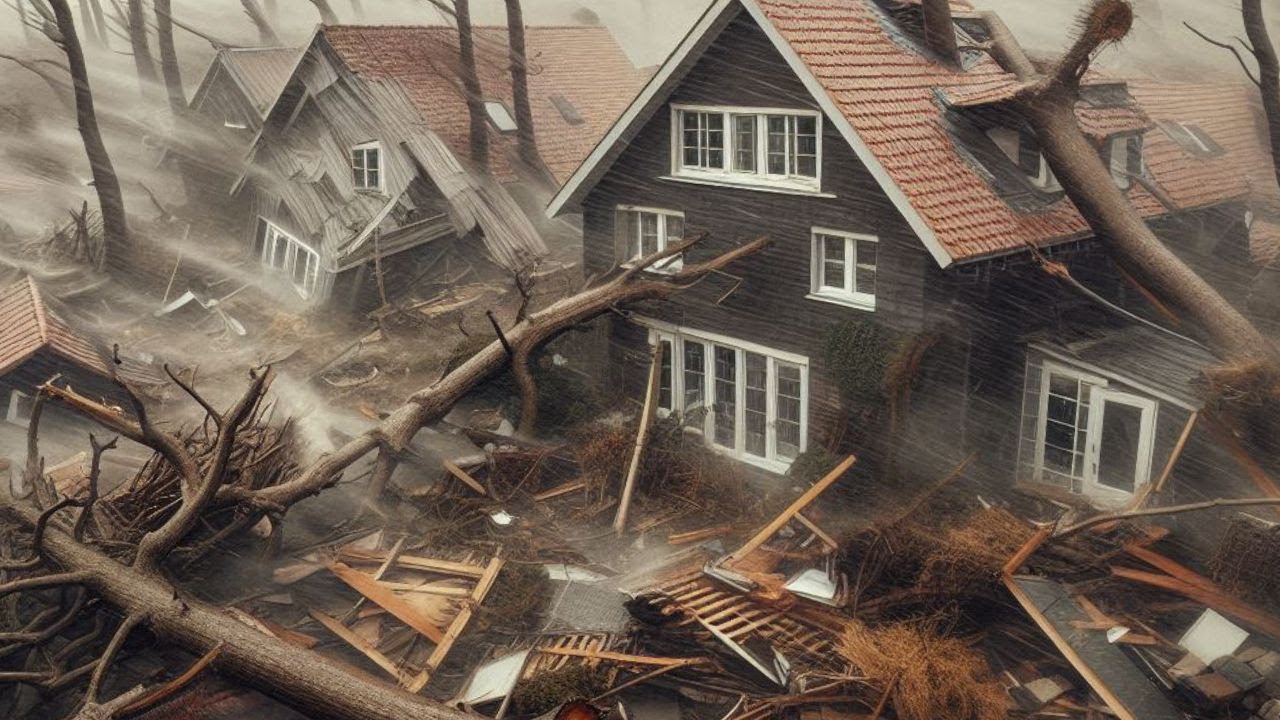 Belgium is in shock! Footage of a powerful hurricane that is frightening
