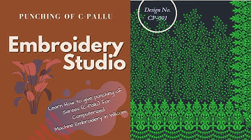 Embroidery Studio | Wilcom Machine Embroidery Design -C Pallu-001 (Punching) | Surat textile