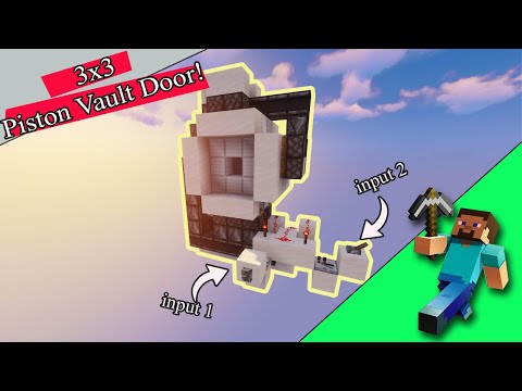 3x3 Minecraft Piston Vault Door Step-By-Step tutorial!!! / ماين كرافت