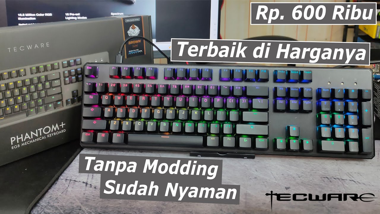 Keyboard Langsung Nyaman Tanpa Modding ini Pilihannya | Review Tecware Phantom+ 104 Key