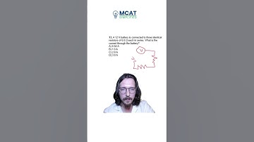 Can you find the current with three resistors in series? Drop your answer! #mcat #mcatprep #physics