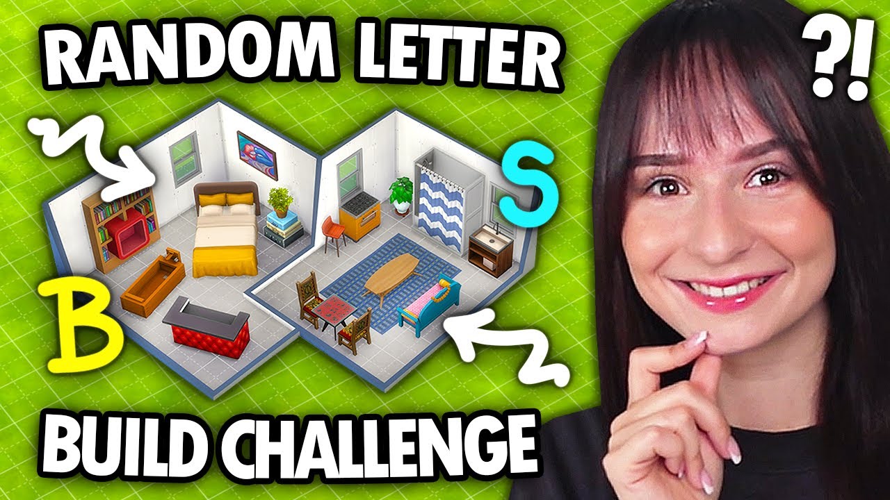 Every room is a RANDOM LETTER build challenge in The Sims 4 - YouTube
