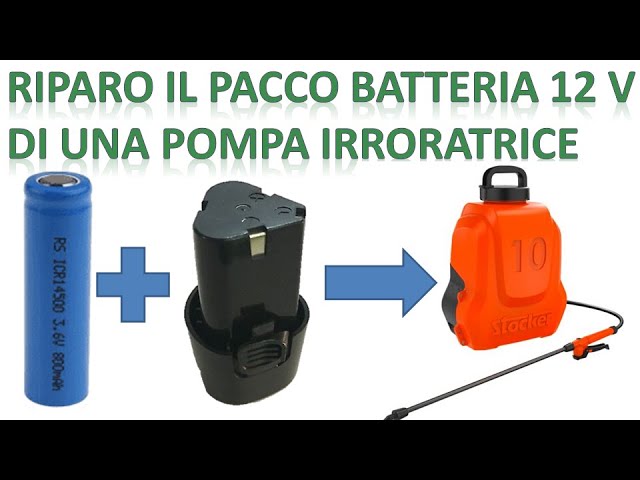 Pompa elettrica Volpi 10PTCLIT a pistone a batteria in acciaio inox  carrellata capacita' 15 litri completa