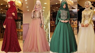 beautiful long frocks with hijab for weddings || Party Wear || screenshot 2