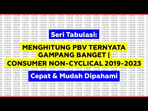 Menghitung PBV Ternyata Gampang Banget | Consumer Non-Cyclical 2019-2023