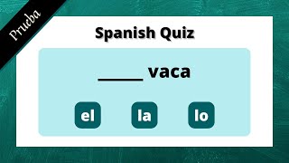Spanish Quiz for Beginners | Nouns and Articles