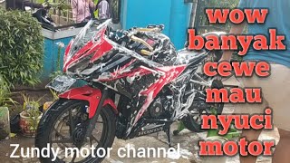 CARA CUCI MOTOR HONDA CBR150R || DENGAN STEAM #sprayer#cucisteammotor@Zundymotorchannel