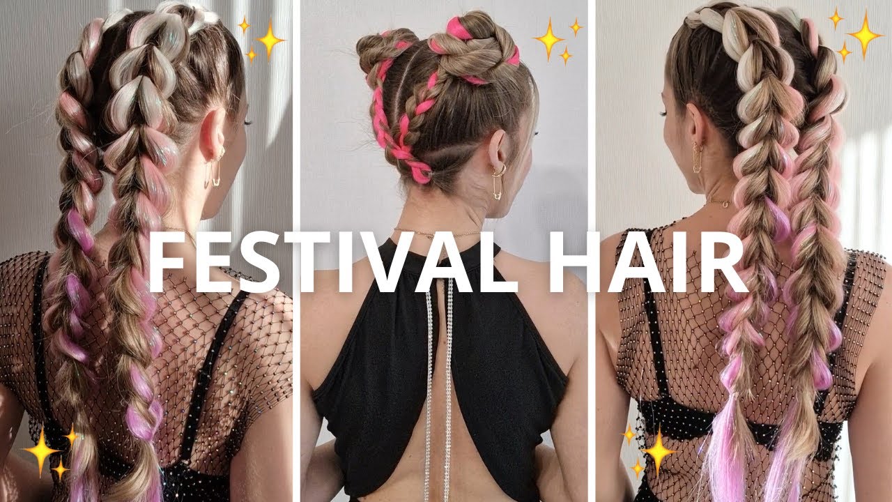 2 DIY FESTIVAL SUMMER HAIRSTYLE IDEAS 2025 ? Astuce 