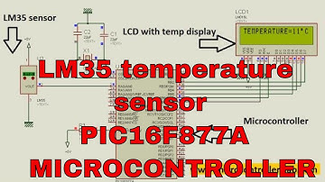 LM35 temperature sensor pic16f877a Mikro C proteus