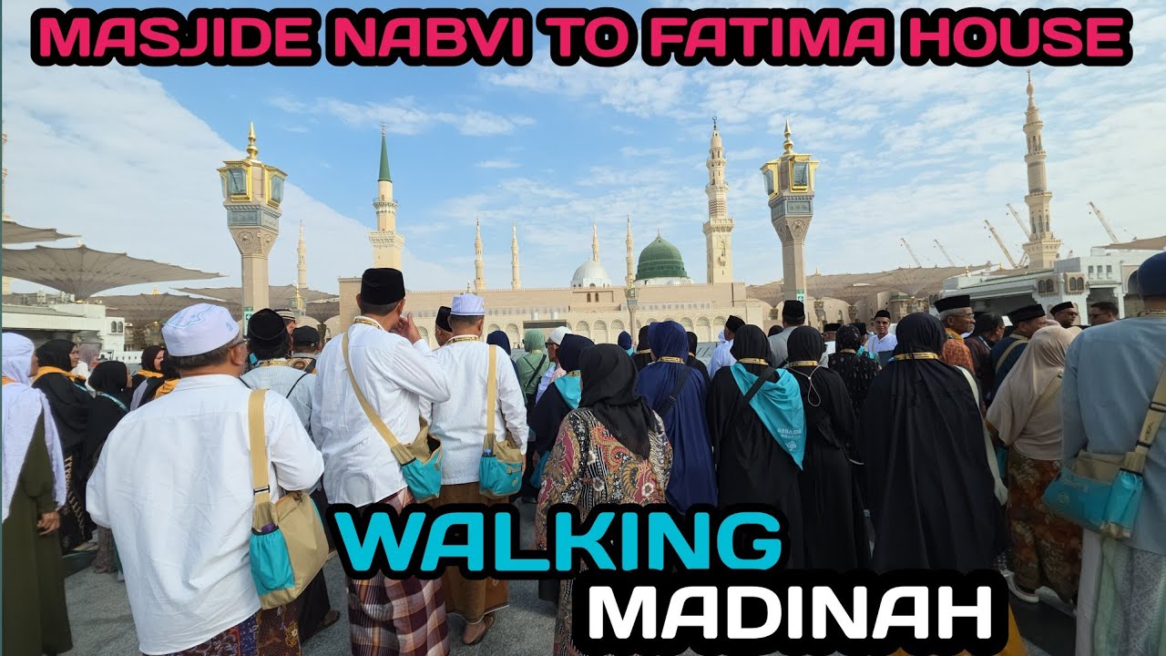 🔴masjide nabvi to👉 (fatima house )madina🙏 walking 🚶‍♂️ full video madina jiyarat amir ansari 