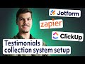 How to AUTOMATE CLIENT TESTIMONIALS in ClickUp with Jotform: A Simple Workflow