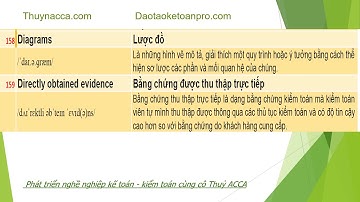 English for ACCA #151: Học Tiếng Anh Chuyên Ngành Kế toán - Kiểm toán