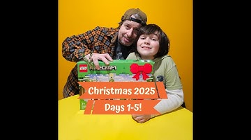 Christmas 2025 Lego Minecraft Advent Calendar Unboxing Days 1-5!