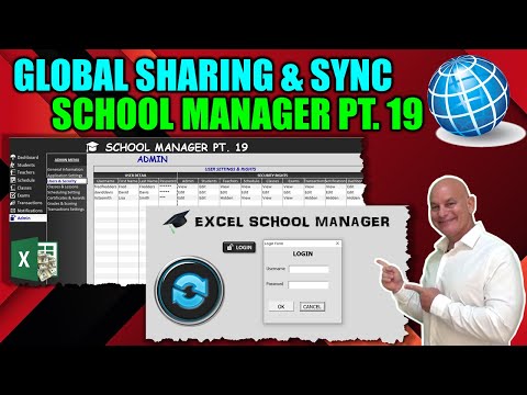 Share & Sync Your Excel Workbook With Anyone In The World & Add User Security [School Manager Pt.19]