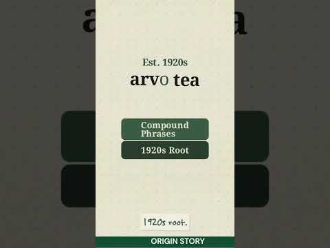 Arvo Tea Aussie Slang Origin Story