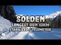 Solden LONGEST RUN 12km Top To Bottom | Piste 33, 30, 7, 9 | Snowboard