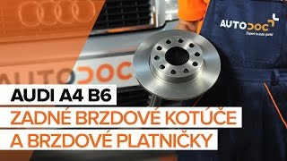 Ako vymeniť Brzdové obloženie A4 (8E2, B6) - krok za krokom video příručka