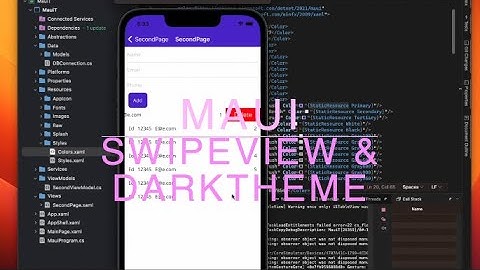 Swipe View and Dark Theme