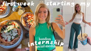 FIRST WORK week in my life as a social media intern in London 🌸🏙