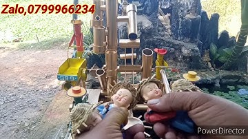 Tiểu cảnh ống nhựa, xích lô câu cá giã gạo cưa cũi,Plastic Pipe