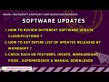 SOFTWARE UPDATE CLASSIFICATION, GET ENTIRE LIST OF UPDATES, FEATURES, WORKAROUNDS / FIXES