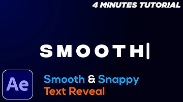 Smooth Text Reveal Animation in After Effects | After Effects Tutorial | No Third Party Plugin
