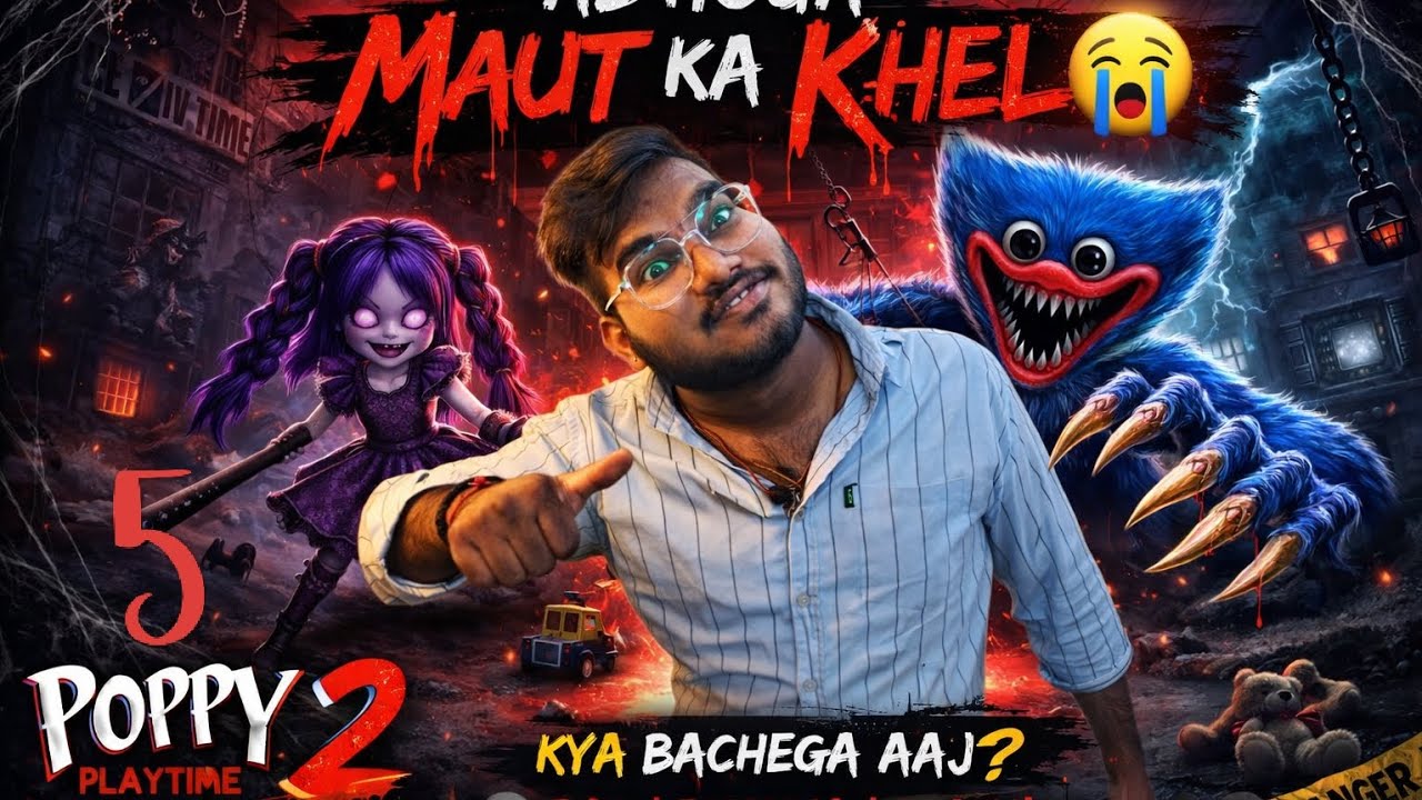 😨 Aaj Hoga Maut Ka Khel! Kya Main Bach Paunga?#poppyplaytimechapter5 #poppyplaytime #pcgaming 