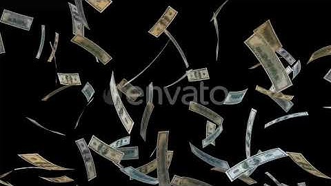 4K Money Raining | Motion Graphics - Envato elements