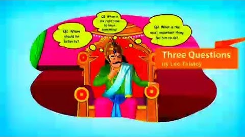 English class 7 chapter-1 the three questions animated video