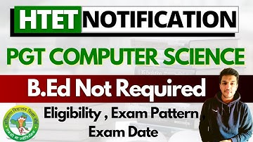 HTET 2021 Notification Out | PGT Computer Science | Detail Discussion | Kartik