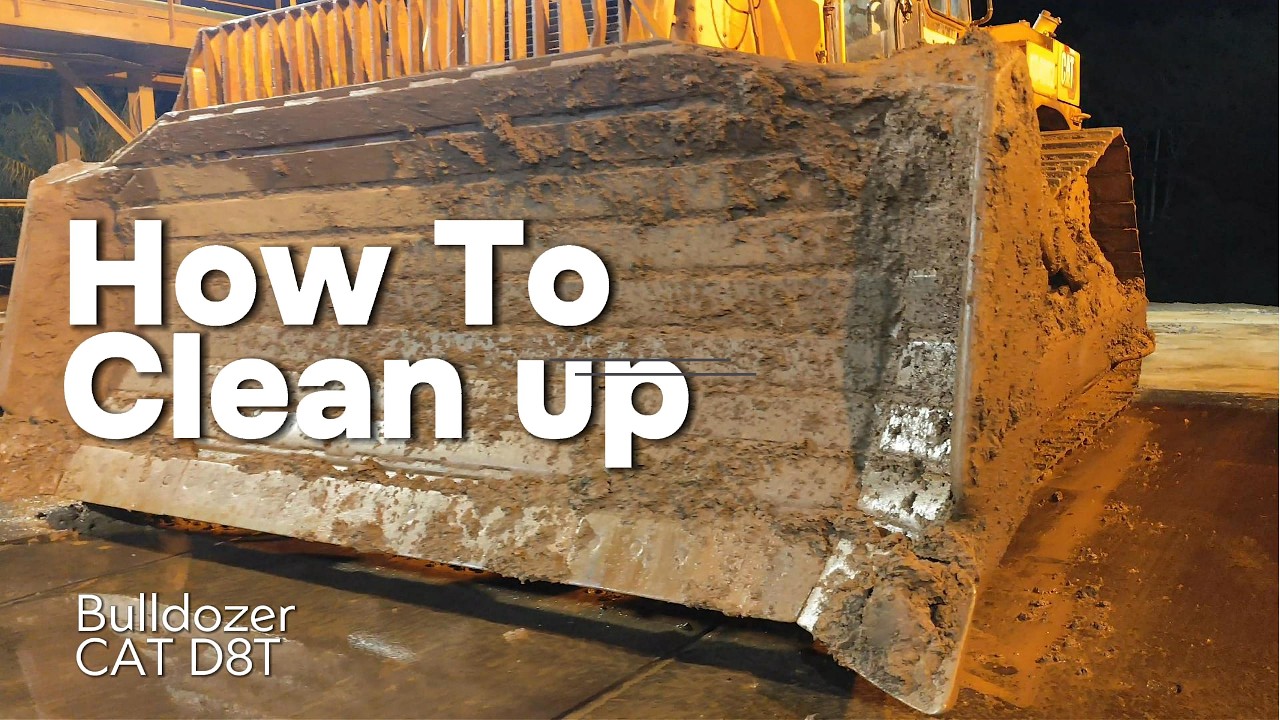 Быстрый способ мытья тяжелой техники CAT D8T Bulldozer