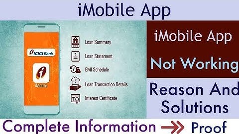 Imobile app not working / imobile app not open / how to fix problem of not working imobile app