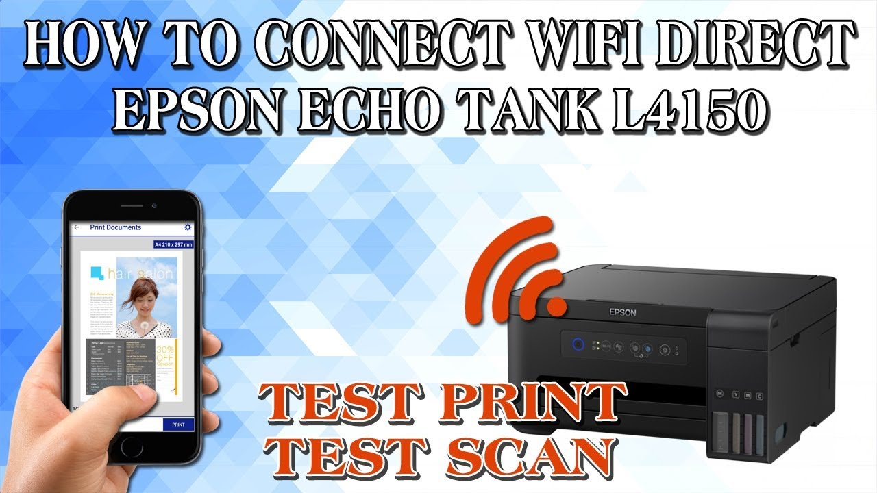 CARA MENGHUBUNGKAN WIFI DIRECT EPSON L4150 - YouTube