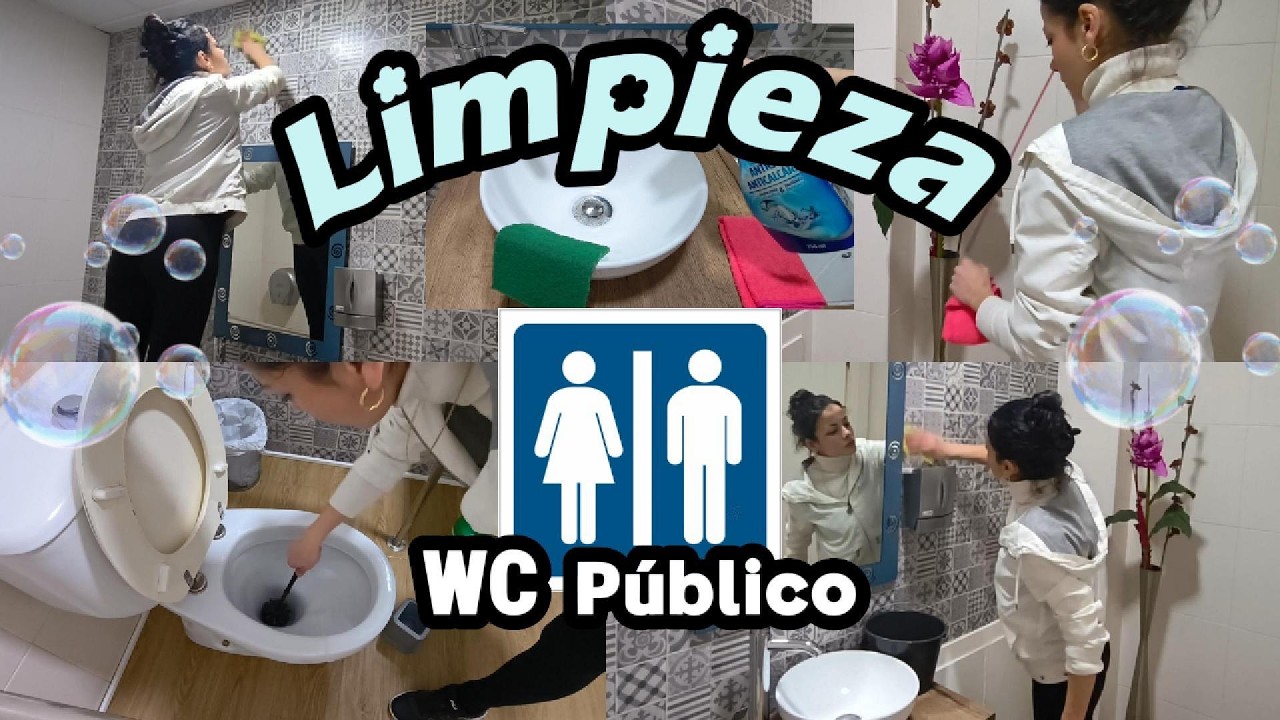 Limpiando Un Baño Público WC 💦🧽