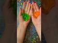 Mixing Orange and Green Slime!! Guess the Colour 🧡💚#shorts #slimemixing #guessthecolor
