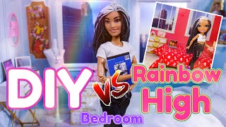 VERSUS:  DIY Rainbow High Bedroom VS Rainbow High Bedroom