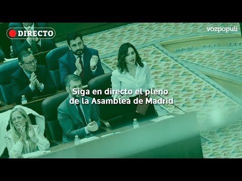 🔴 EN DIRECTO | Sesión plenaria de la Asamblea de Madrid