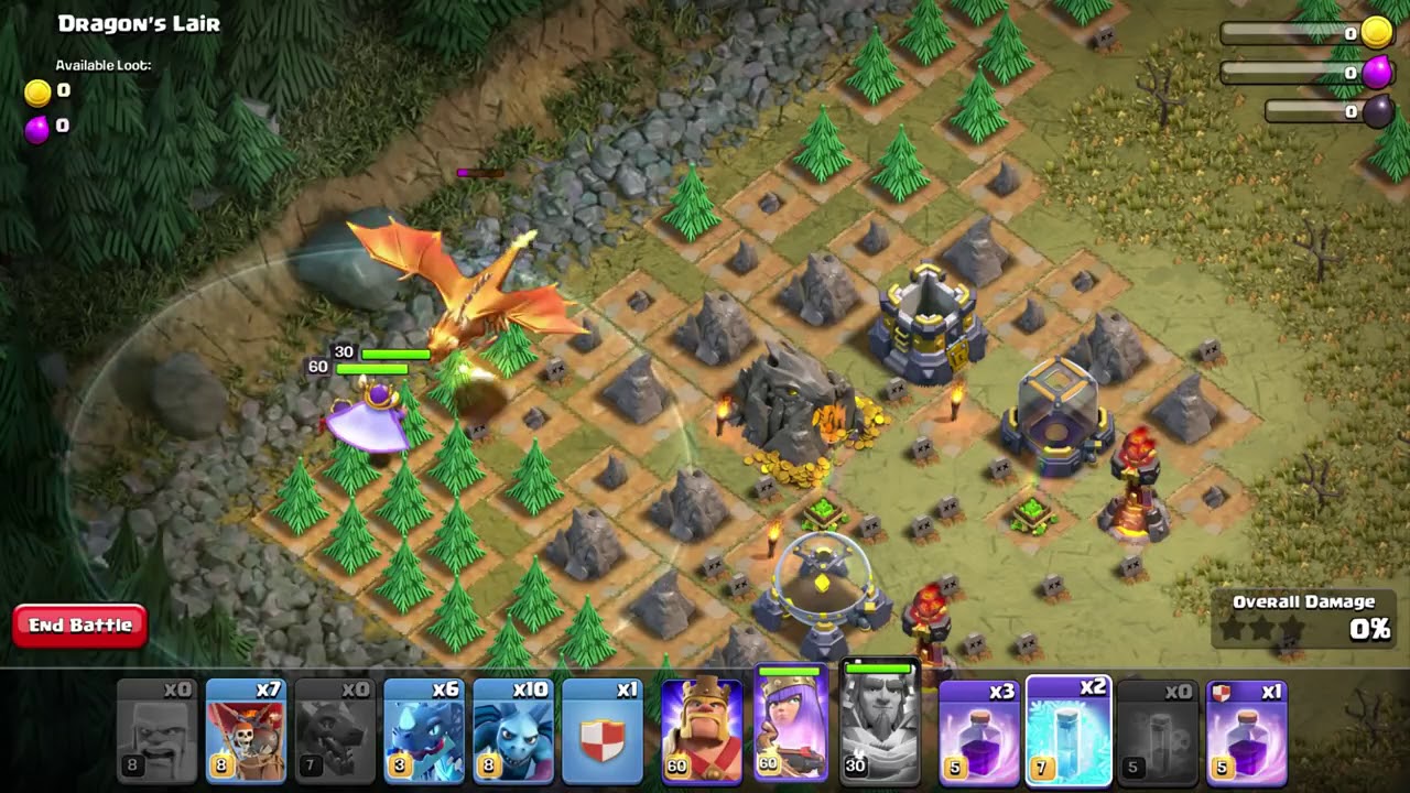 Dragon S Lair Clash Of Clans Single Player Goblin Maps 3 Star Walkthrough 2 Youtube