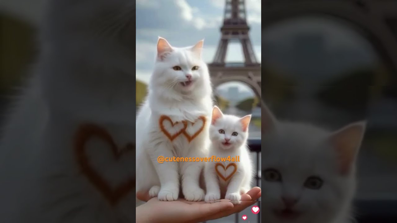 Cute APT Kitty Singing Rose Bruno Mars Song With Mom In Paris Adorable Cat Cover Shorts