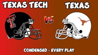 Texas vs Texas Tech 2023 || Every Play