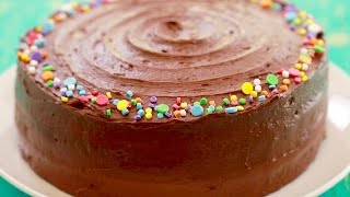 Chocolate cake with homemade sprinkles ...