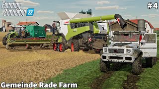 Covering Enclosures With Straw & Feeding Animals, Wheat Harvesting│Gemeinde Rade│FS 22│Timelapse#4