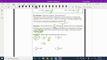 Calculus 3.2 Implicit Differentiation Example 1