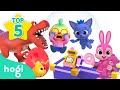 [👍🏻Best 5] Learn Colors with Hogi｜Dinosaurs Eggs, Donuts, Bubbles, Dino Race, Market Play｜Hogi