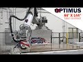 OPTIMUS Robotic Sawjet Cutting a Slab